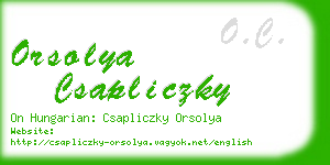 orsolya csapliczky business card